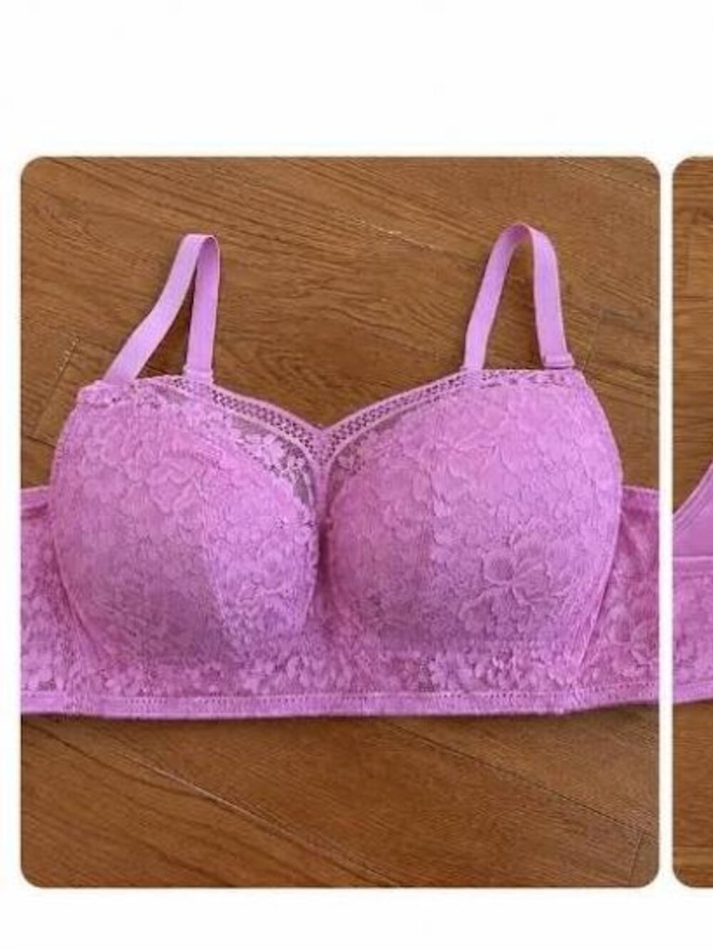 Knix Lace Longline Wireless Bra Purple Violet Size XXXL+ #095